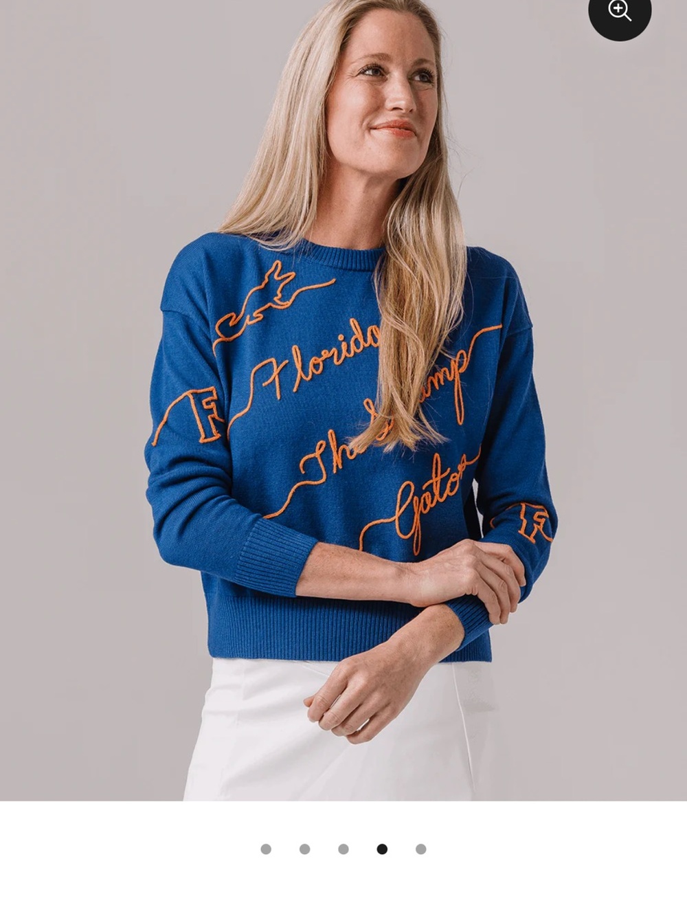 Kadyluxe Florida Gator Sweater with Orange Script - 'Florida Gators' Motif